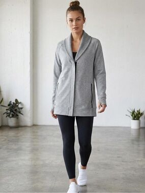 LULULEMON Yin to My Yang Cardigan Sweatshirt Jacket in‎ Heathered Grey size 4